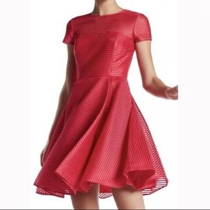 Ted Baker London Illusion Stripe Fit & Flare Dress